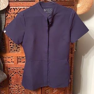 Figs XXS Navy Scrub Top